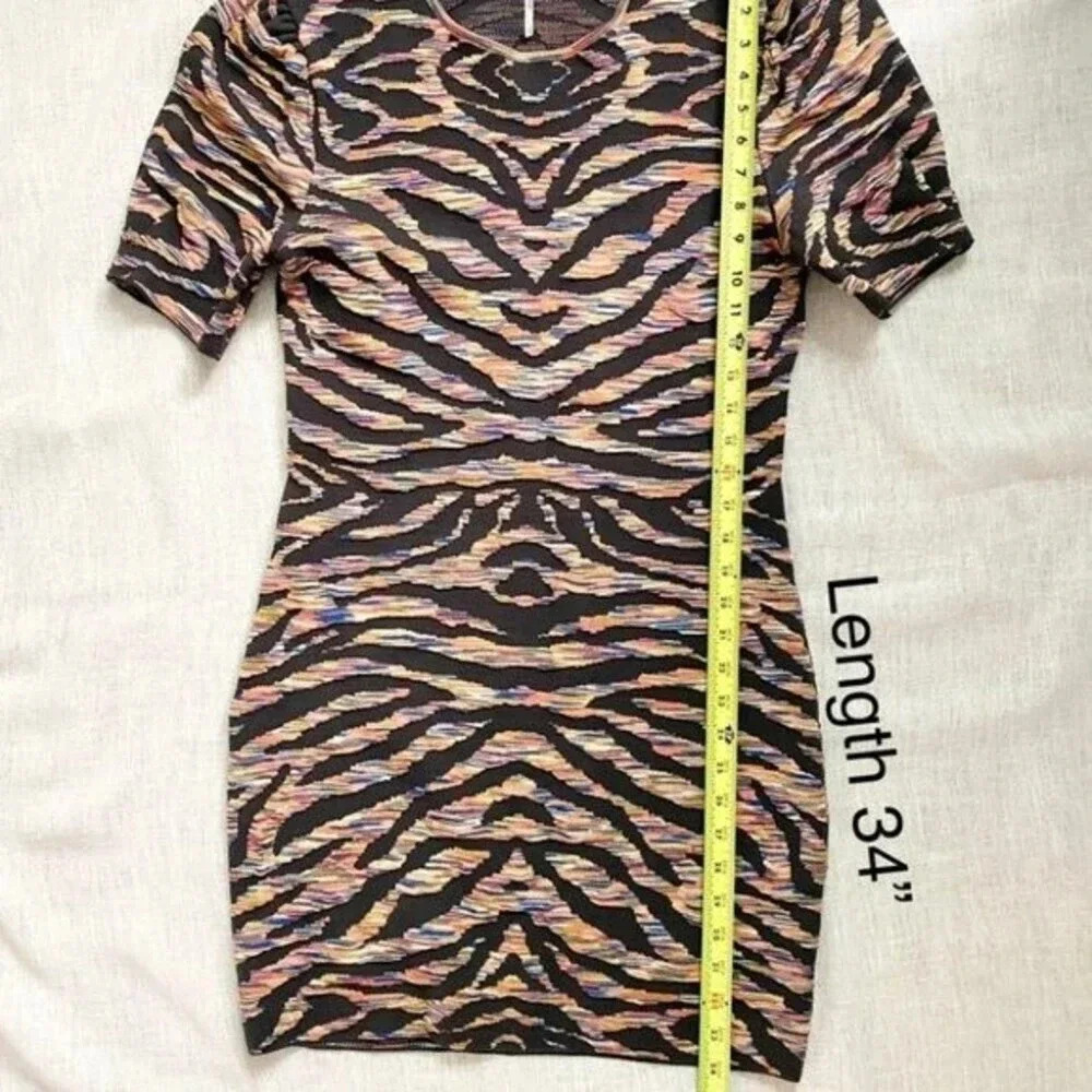 Free People 3D Knit Jacquard Bodycon Mini Dress - Picture 9 of 16